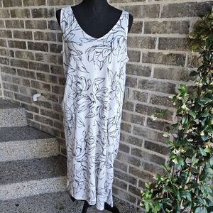White And Grey Floral Nicole‎ Miller Dress Size Small